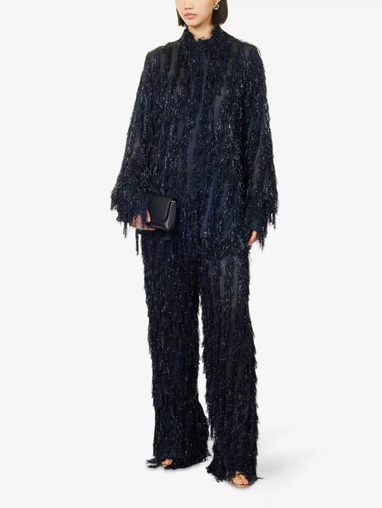 Stella McCartney Lurex Tinsel Chiffon Shirt