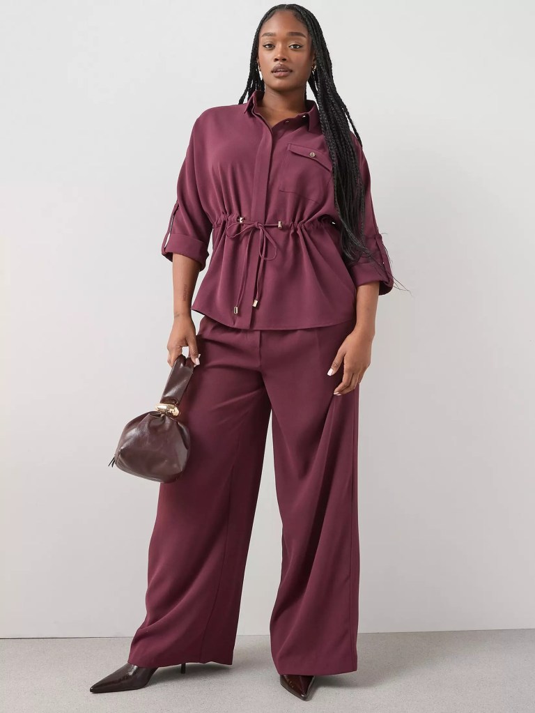 The Very Collection Curve Cinched Waist Shirt Co-ord